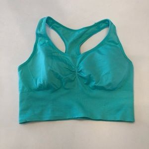 Old Navy sports bra; teal/aqua